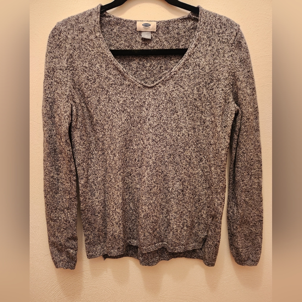 Old Navy Women's Grey Marled V-Neck Sweater Size M